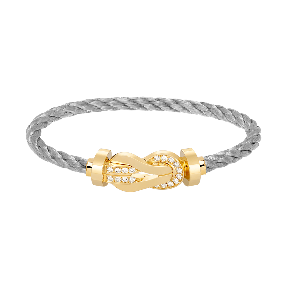 [GALE]CHANCE Großes Armband mit 8-stelliger Schnalle und Halbdiamanten, Gold