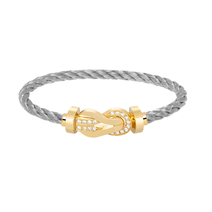 [GALE]CHANCE Großes Armband mit 8-stelliger Schnalle und Halbdiamanten, Gold