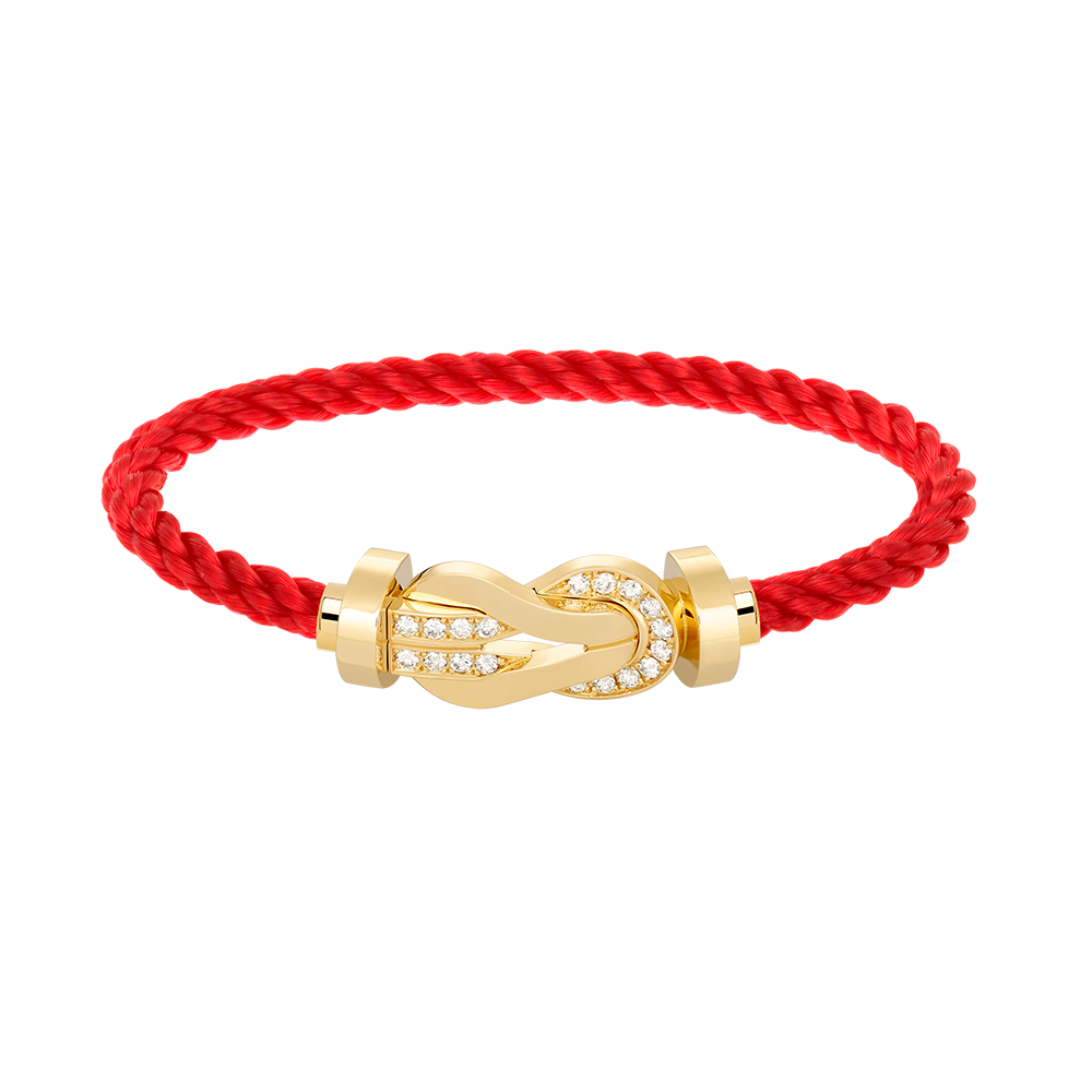 [GALE]CHANCE Großes Armband mit 8-stelliger Schnalle und Halbdiamanten, Gold