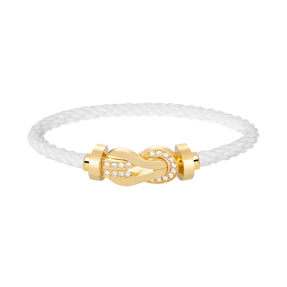 [GALE]CHANCE Großes Armband mit 8-stelliger Schnalle und Halbdiamanten, Gold