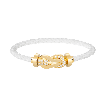 [GALE]CHANCE Großes Armband mit 8-stelliger Schnalle und Halbdiamanten, Gold