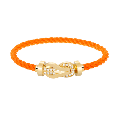 [GALE]CHANCE Großes Armband mit 8-stelliger Schnalle und Halbdiamanten, Gold