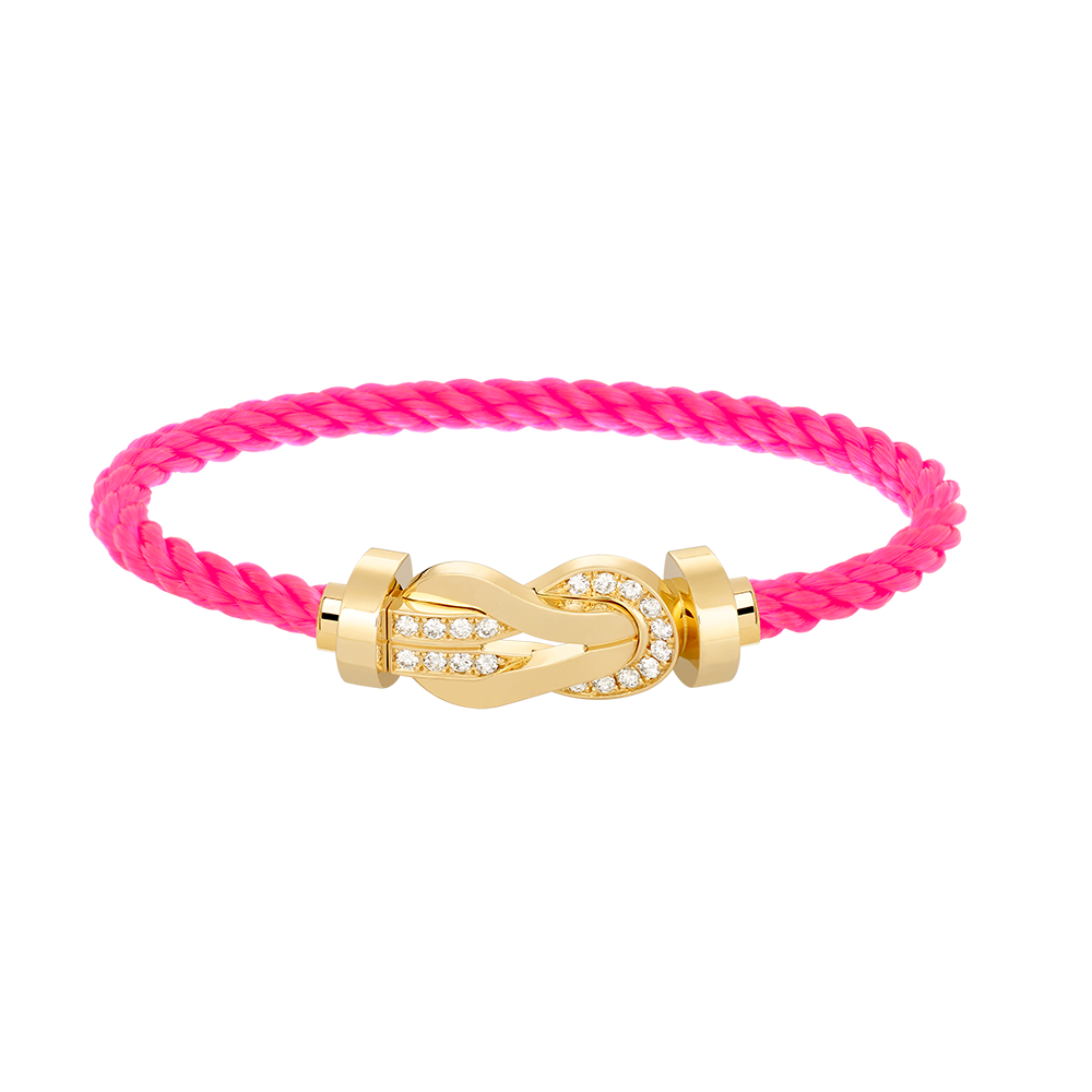 [GALE]CHANCE Großes Armband mit 8-stelliger Schnalle und Halbdiamanten, Gold