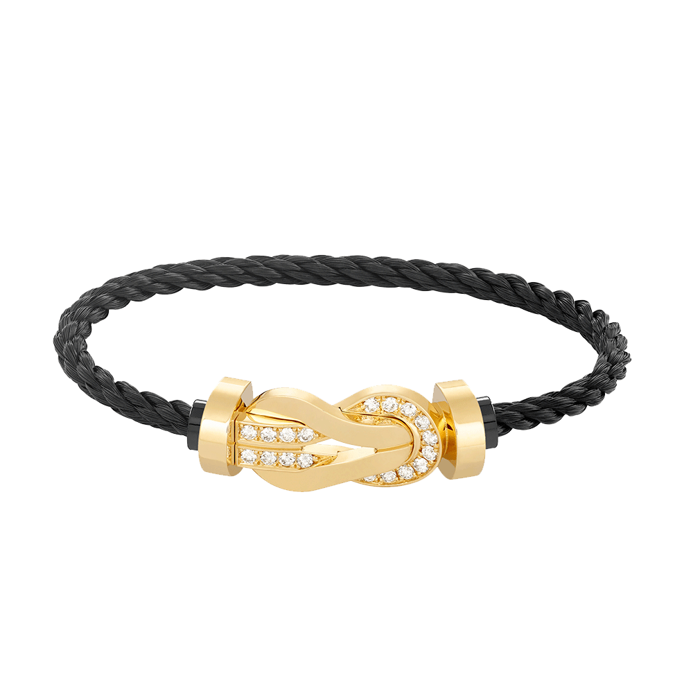 [GALE]CHANCE Großes Armband mit 8-stelliger Schnalle und Halbdiamanten, Gold