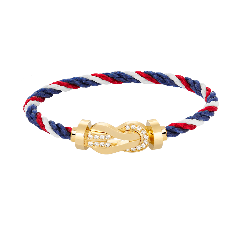 [GALE]CHANCE Großes Armband mit 8-stelliger Schnalle und Halbdiamanten, Gold