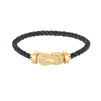 [GALE]CHANCE Großes Armband mit 8-stelliger Schnalle und Halbdiamanten, Gold