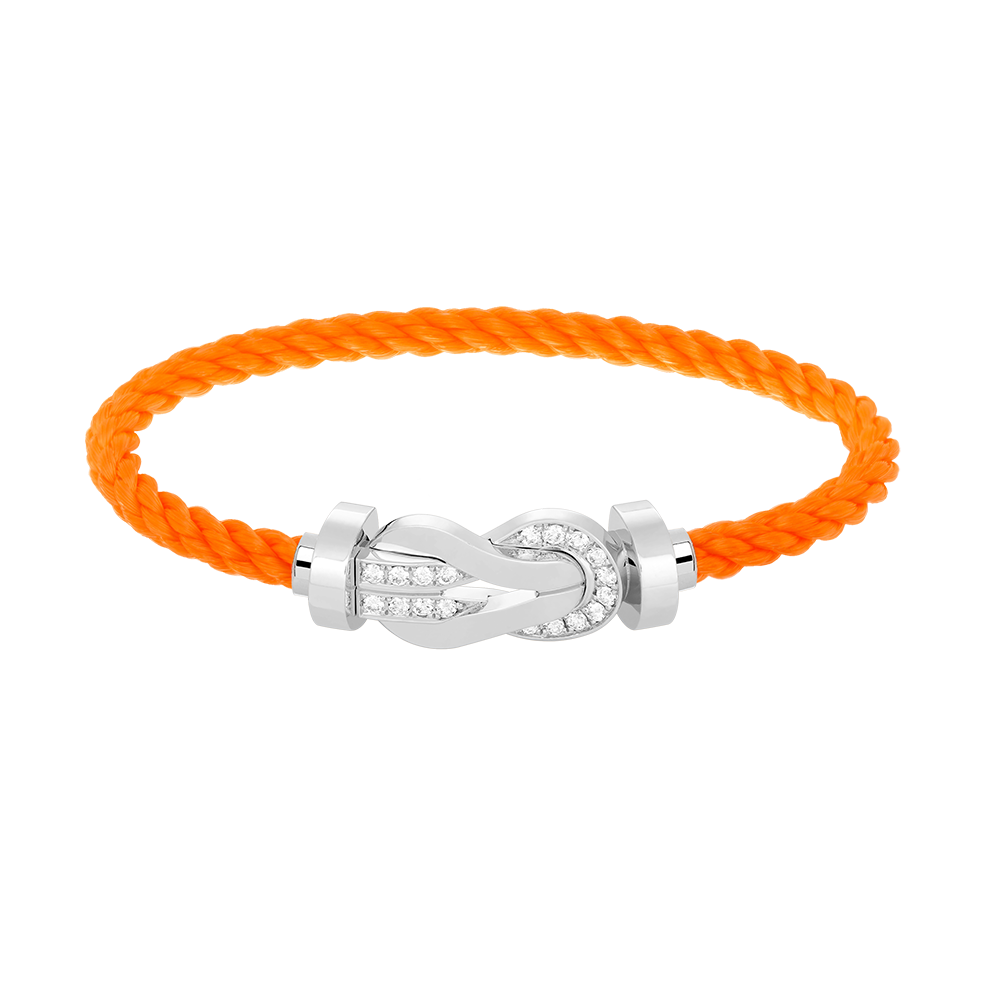 [GALE]CHANCE Großes Armband mit 8-stelliger Schnalle und Halbdiamanten, Silber