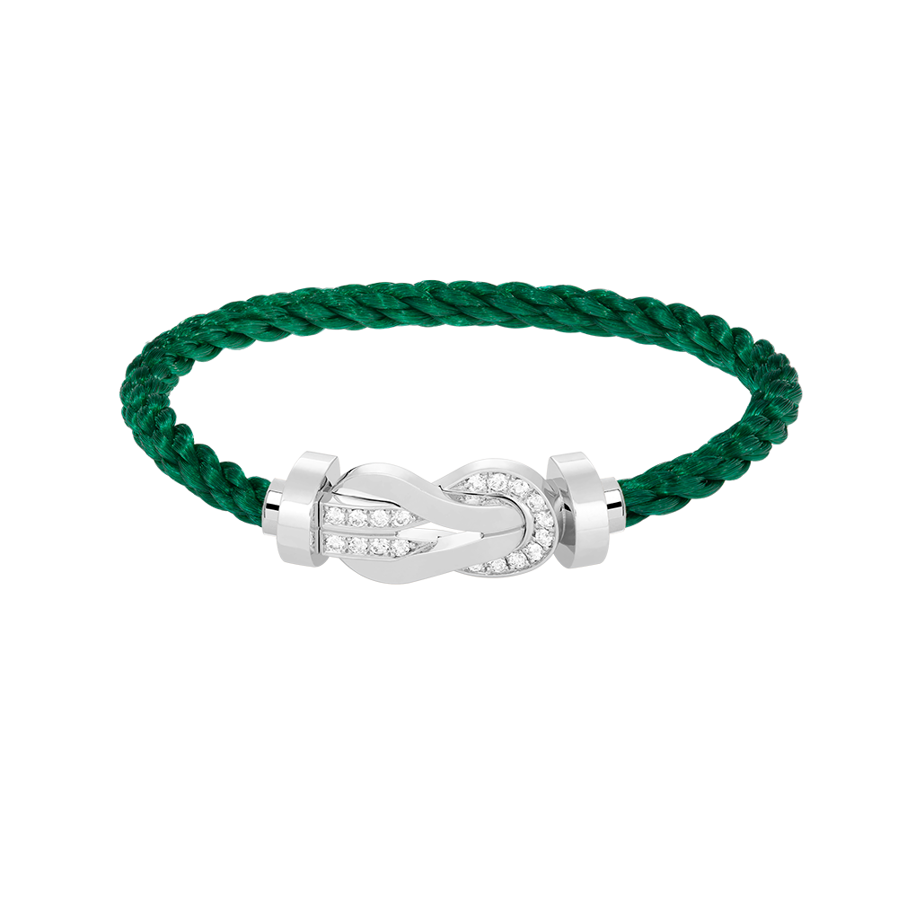 [GALE]CHANCE Großes Armband mit 8-stelliger Schnalle und Halbdiamanten, Silber
