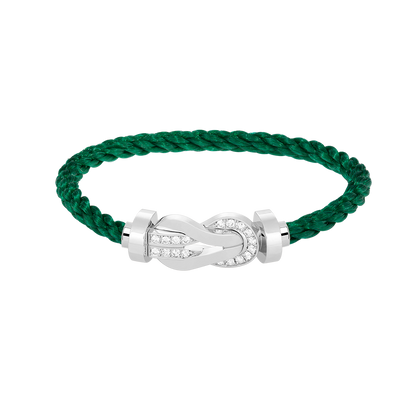 [GALE]CHANCE Großes Armband mit 8-stelliger Schnalle und Halbdiamanten, Silber