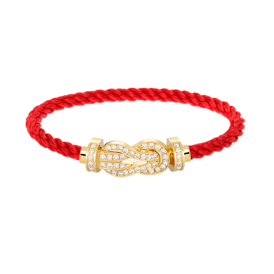 [GALE]CHANCE LARGE 8 FIGURE BUCKLE FULLDIAMOND BRACELET GOLD