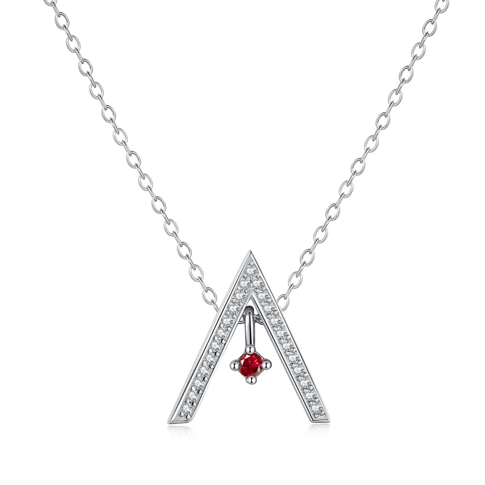[GALE]Sparkling "A" Shape Necklace