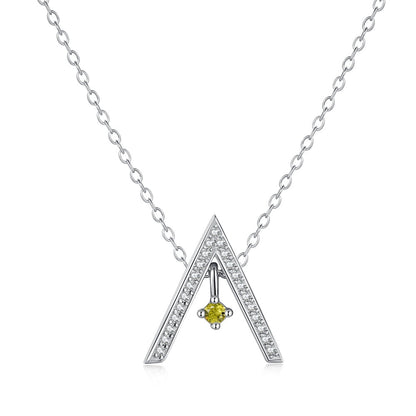 [GALE]Sparkling "A" Shape Necklace