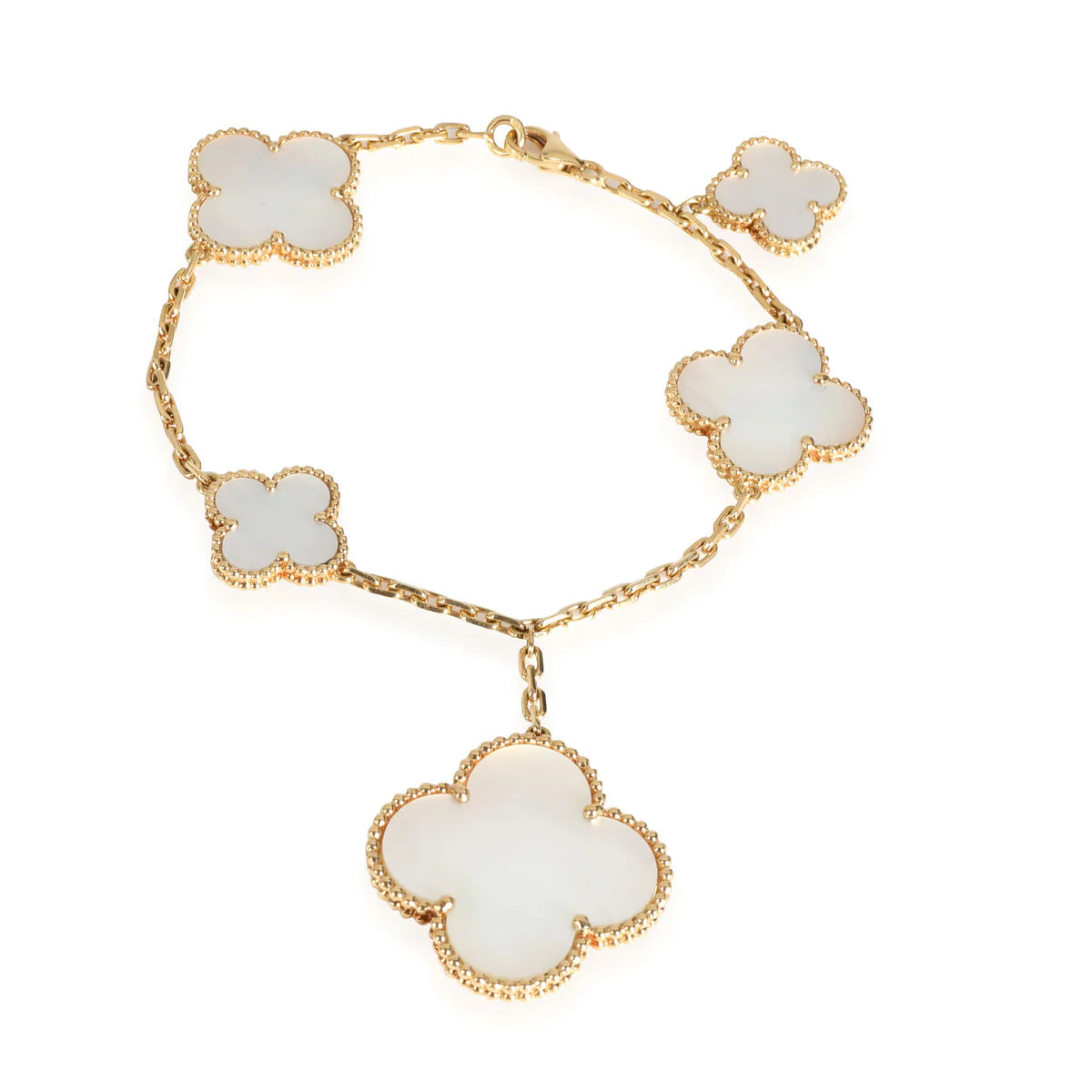 [GALE]MAGIC CLOVER MOP GOLD BRACELET 5 MOTIFS