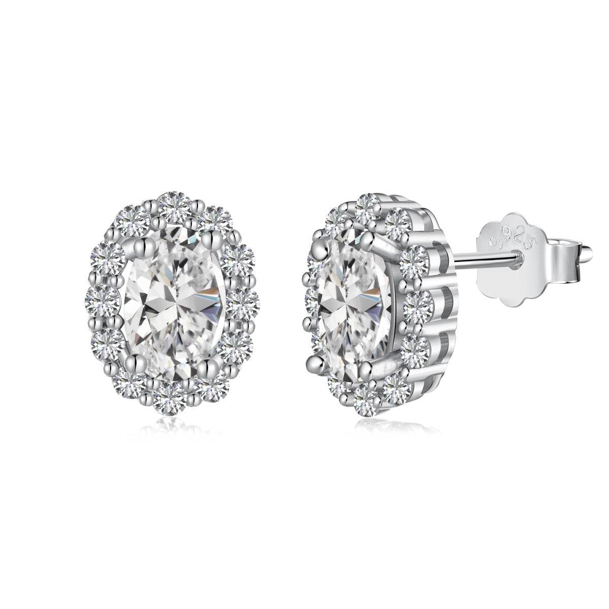 [GALE]Delicate Unique Oval Cut Daily Earrings