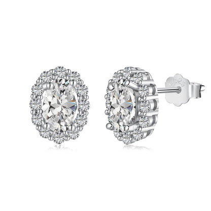 [GALE]Delicate Unique Oval Cut Daily Earrings