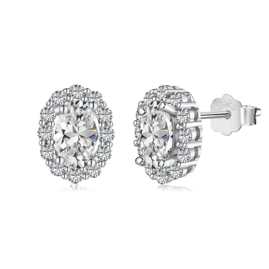 [GALE]Delicate Unique Oval Cut Daily Earrings
