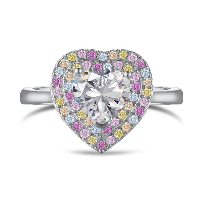 [GALE]Delicate Ebullient Heart Shape Wedding Ring