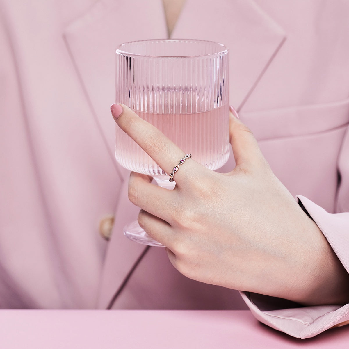 [GALE]Elegant Energetic Round Cut Daily Ring
