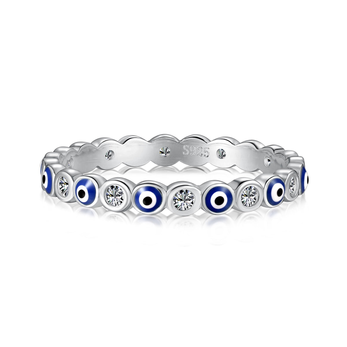[GALE]Sparkling Vibrant Round Shape Daily Ring