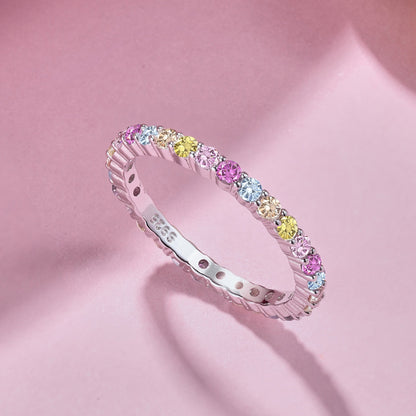 [GALE]Elegant Vivid Round Cut Daily Ring
