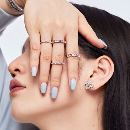 [GALE]Dazzling Resplendent Round Cut Party Ring