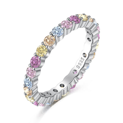 [GALE]Elegant Vivid Round Cut Daily Ring