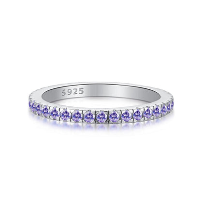 [GALE]Delicate Sparkling Round Cut Daily Ring