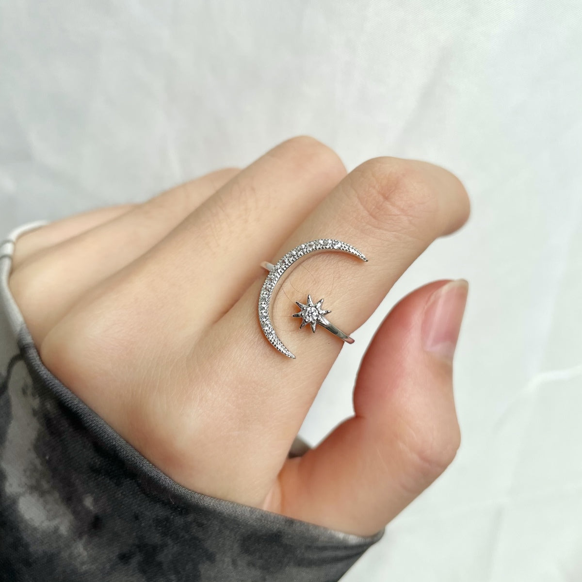 [GALE]Eternity Moon & Star Ring