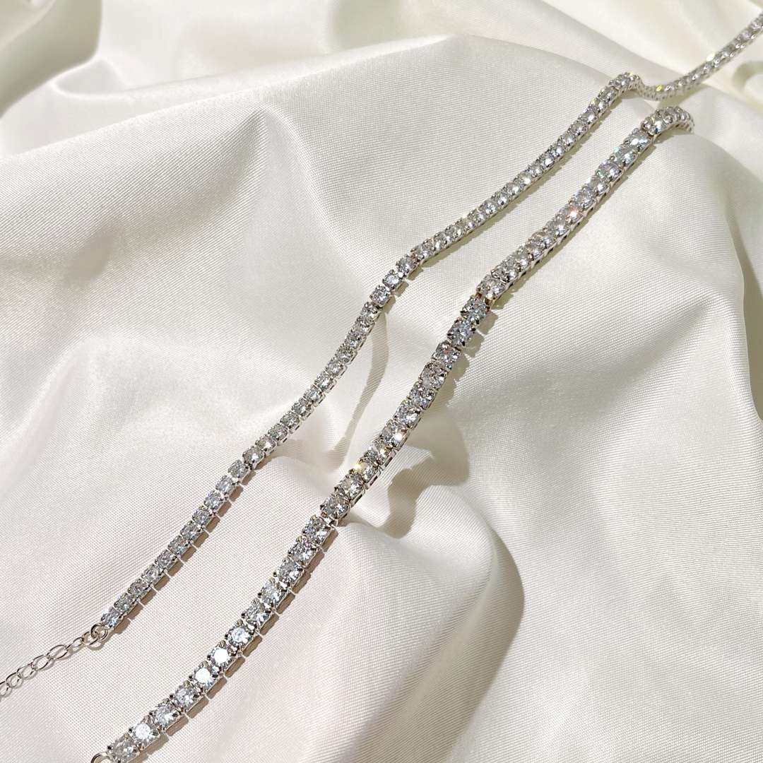 [GALE]Elegant Tennis Chain Necklace