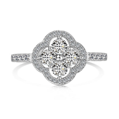 [GALE]Four Leaf Clover Flower Design Ring