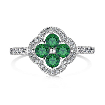 [GALE]Four Leaf Clover Flower Design Ring