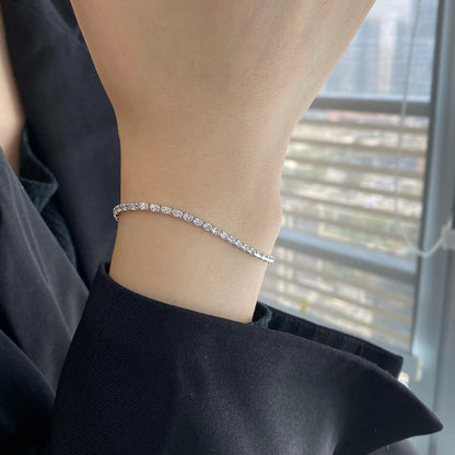 [GALE]Elegant Emerald Cut Daily Bracelet