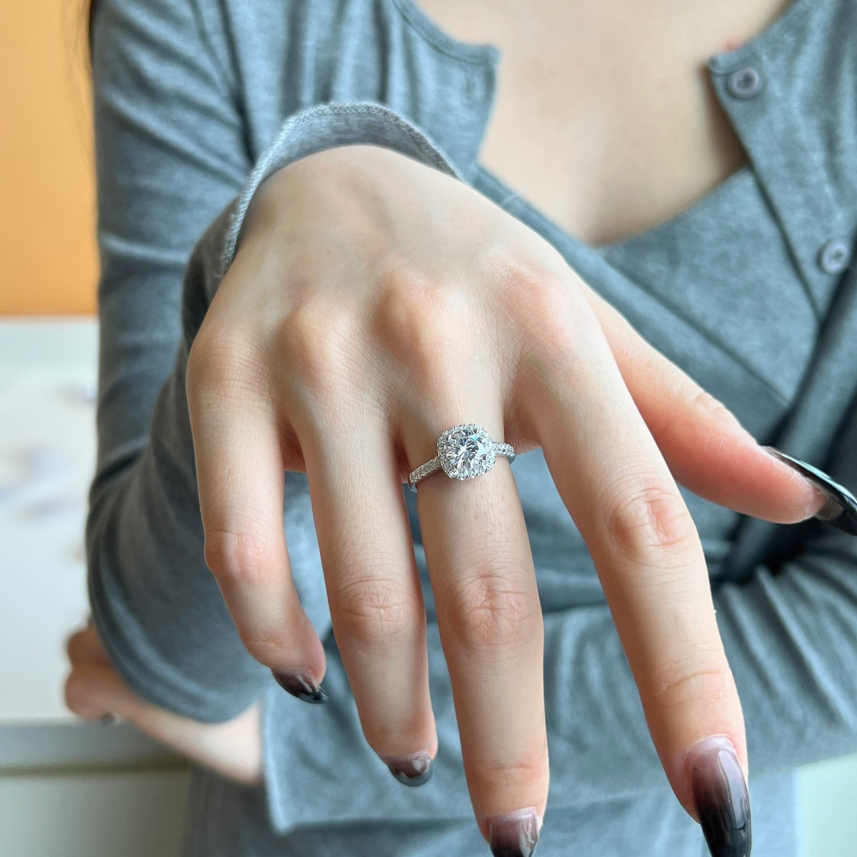 [GALE]Dazzling Resplendent Round Cut Wedding Ring