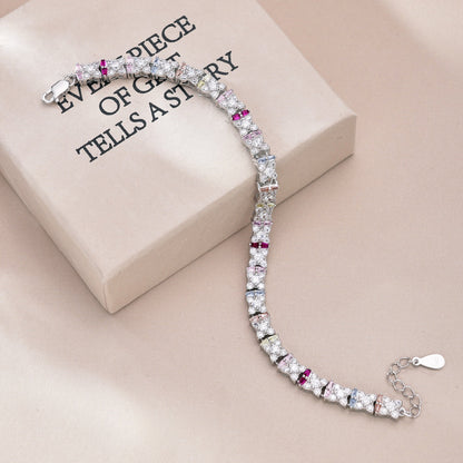 [GALE]Unique Colorful Flower Shape Daily Bracelet