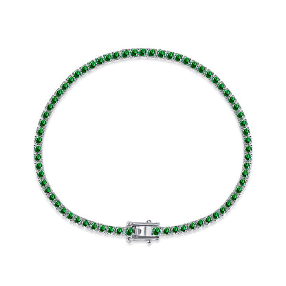 [GALE]Dazzling Colorful Round Cut Daily Bracelet