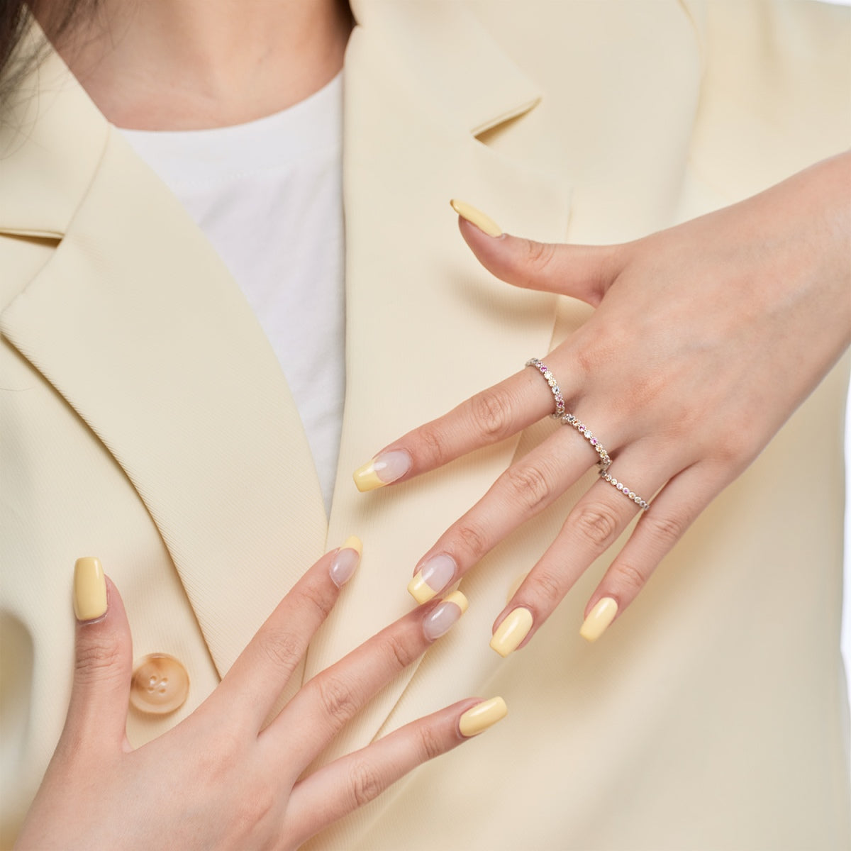 [GALE]Elegant Vivid Round Cut Daily Ring
