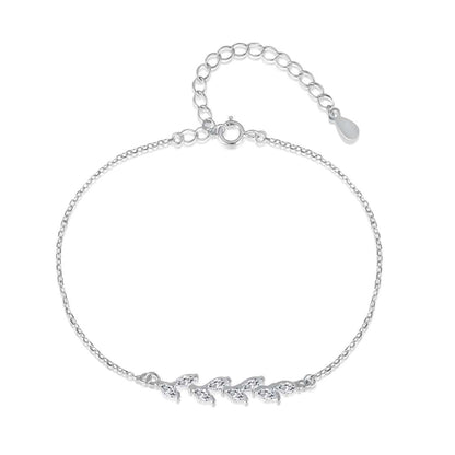 [GALE]Elegant Wheat Leaves Shape Bracelet