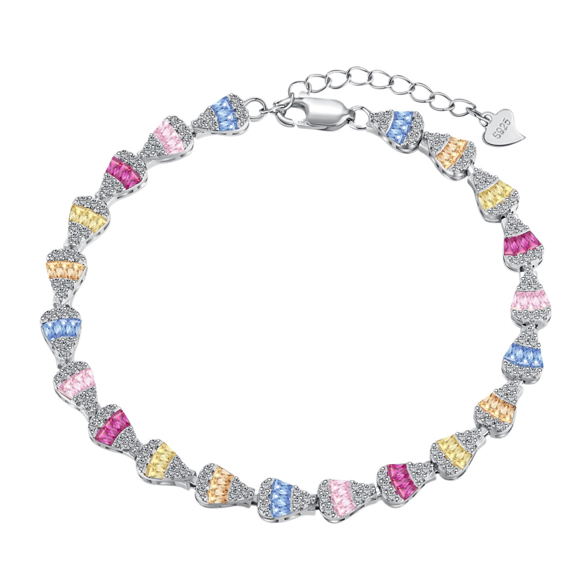 [GALE]Radiant Water Drop Shape Daily Bracelet