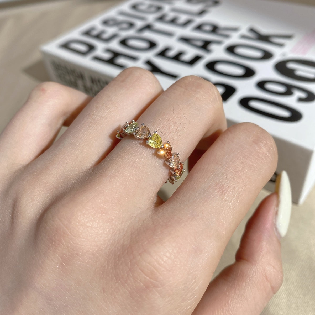 [GALE]0.25 Carat Radiant Romance Heart Cut Lover Ring