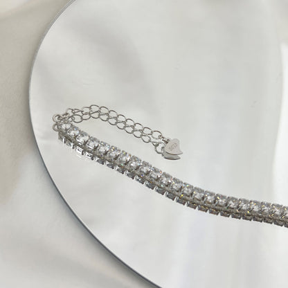 [GALE]Sparkling Round Cut Daily Bracelet