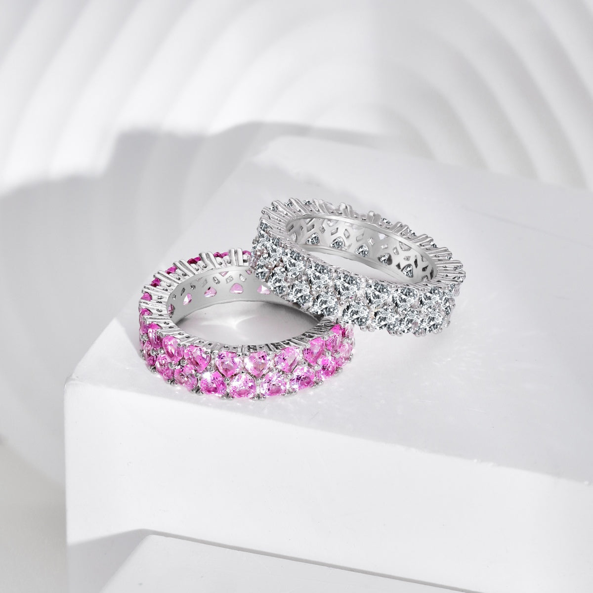 [GALE]Sparkling Full Heart Ring