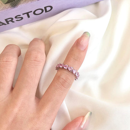 [GALE]0.25 Carat Radiant Romance Heart Cut Lover Ring