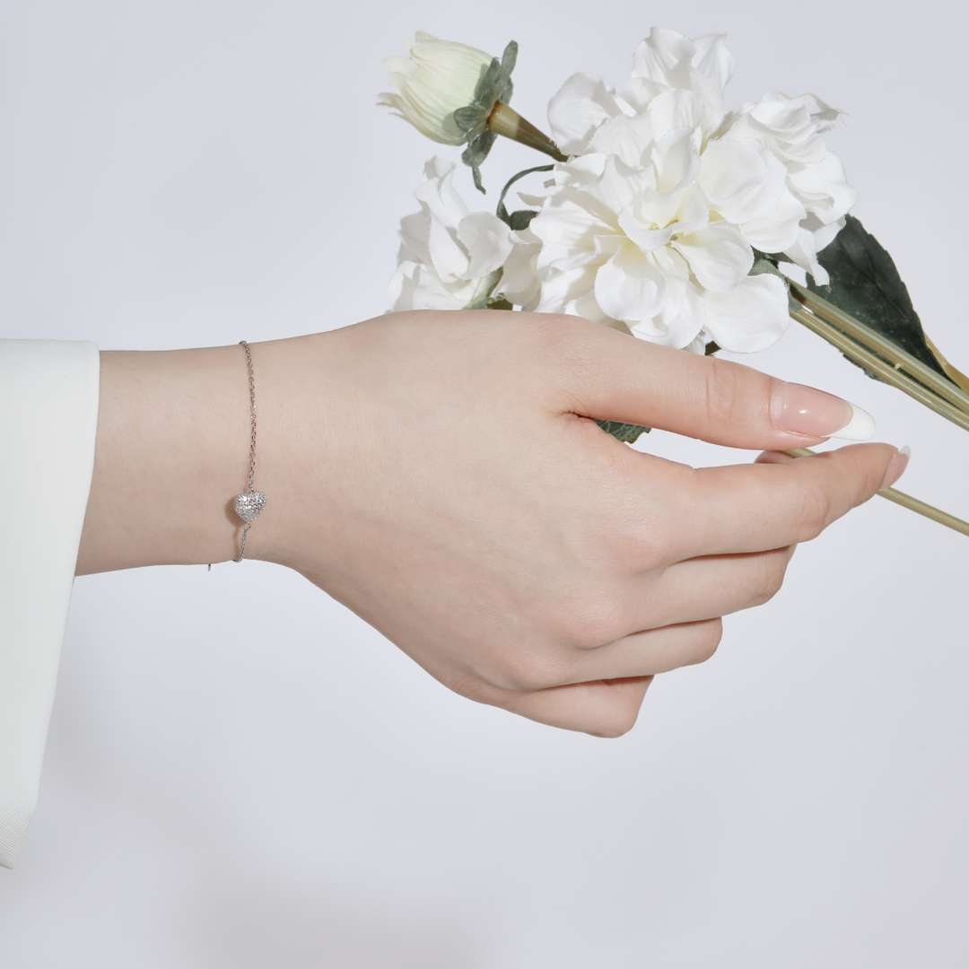 [GALE]Heart-Shaped Gentle and Versatile Bracelet