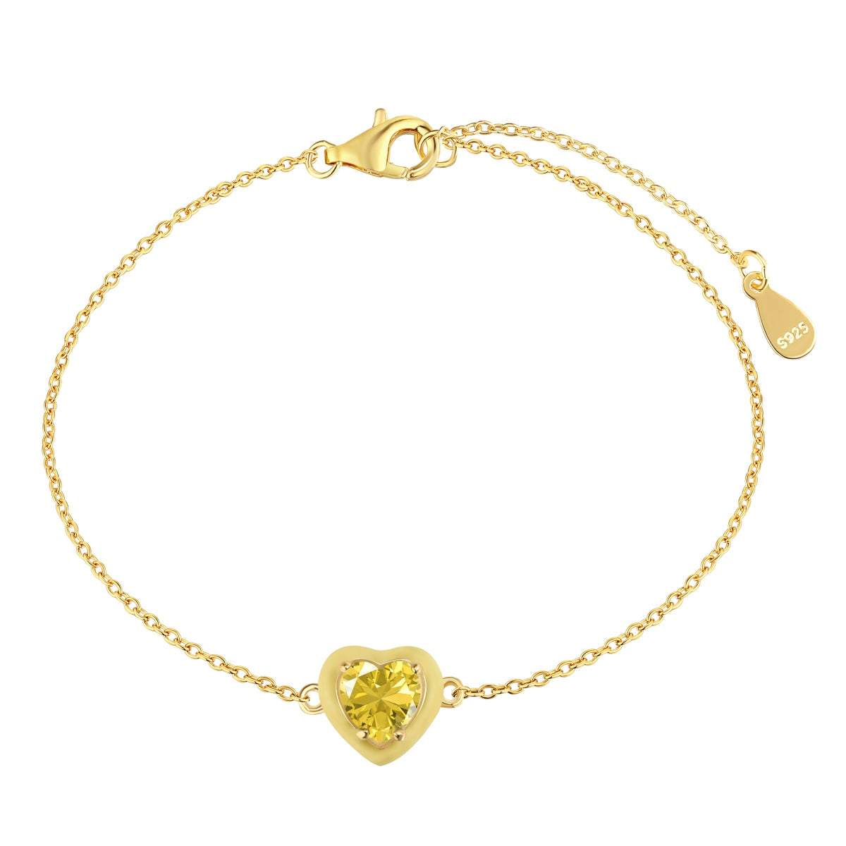 [GALE]Sparkling Romantic Heart Shape Lover Bracelet