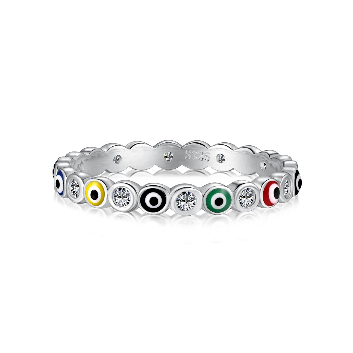 [GALE]Sparkling Vibrant Round Shape Daily Ring