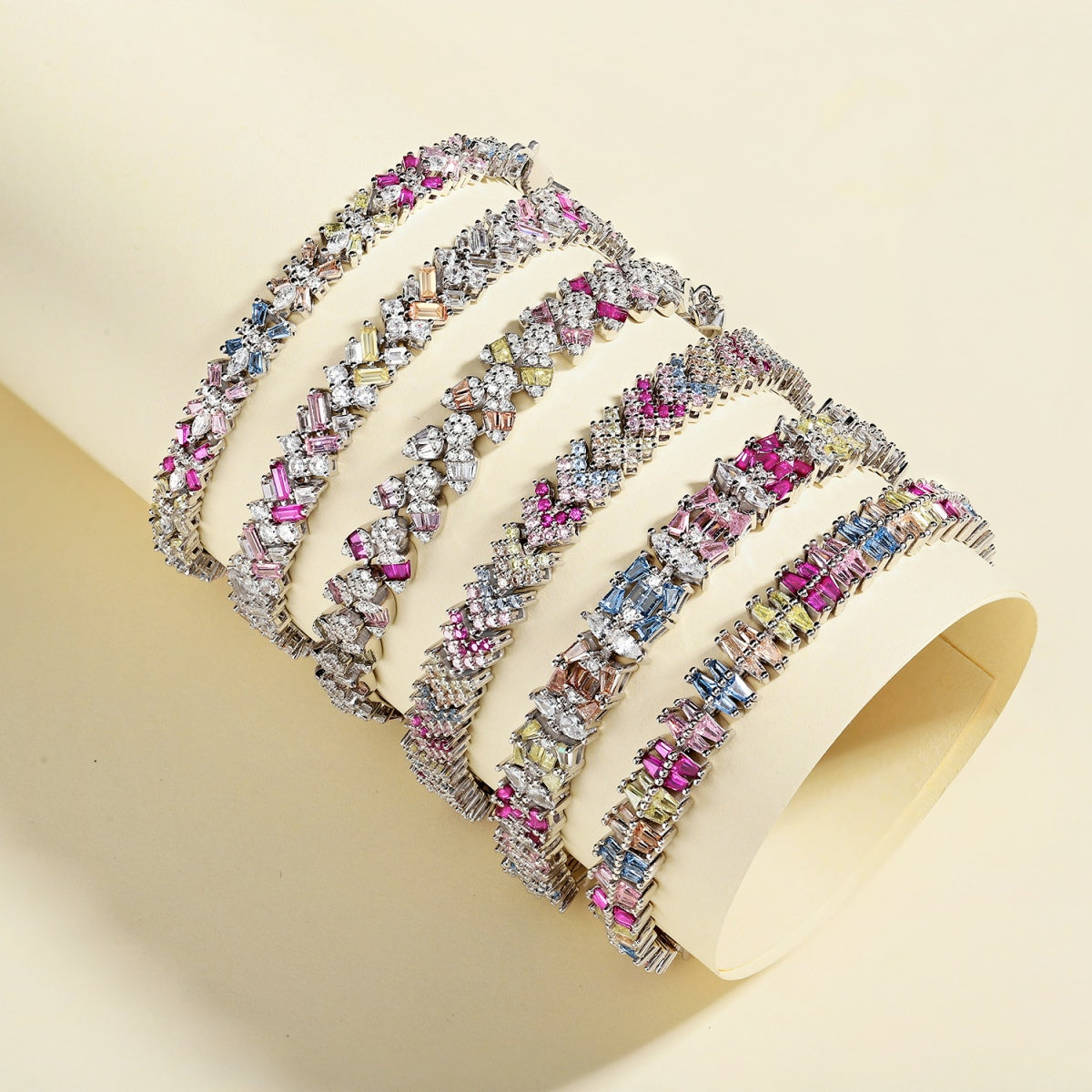 [GALE]Sparkling Exquisite Multi Cut Party Bracelet