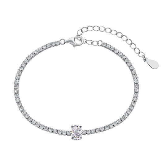 [GALE]0.75 Carat Exquisite Oval Cut Daily Bracelet