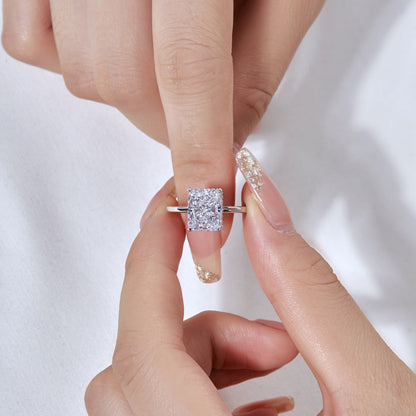 [GALE]4.0 Carat Ornate Enchanting Radiand Cut Banquet Ring
