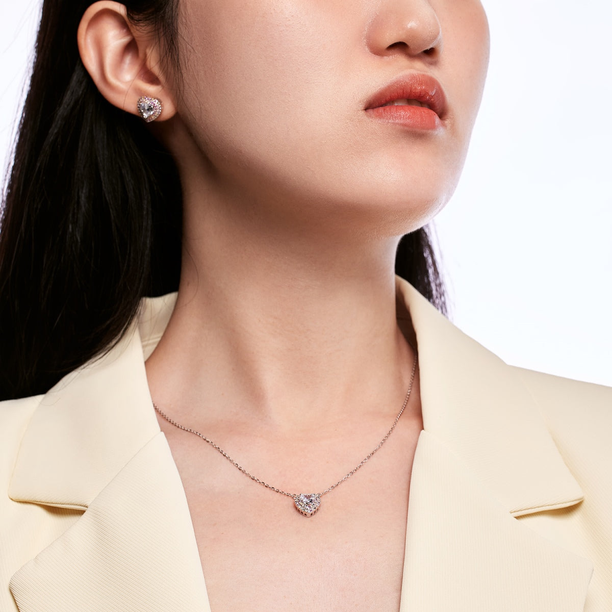 [GALE]Exquisite Heart Shape Necklace