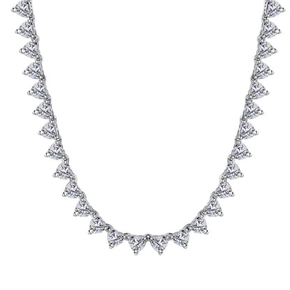 [GALE]Ornate Heart Cut Tennis Necklace